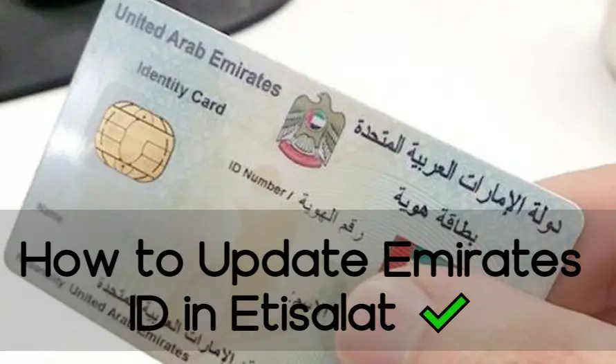 Etisalat Emirates ID Update