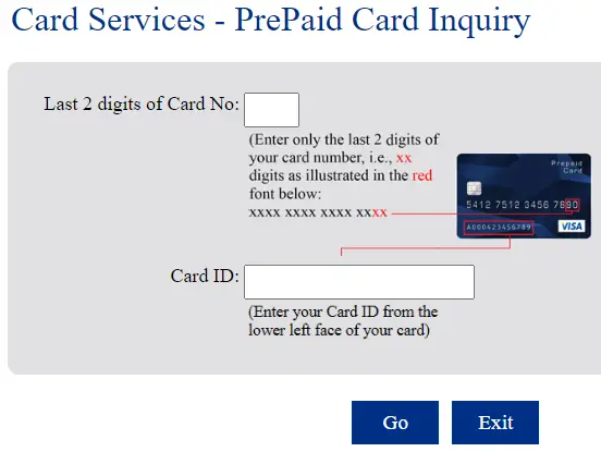 FAB prepaid card inquiry