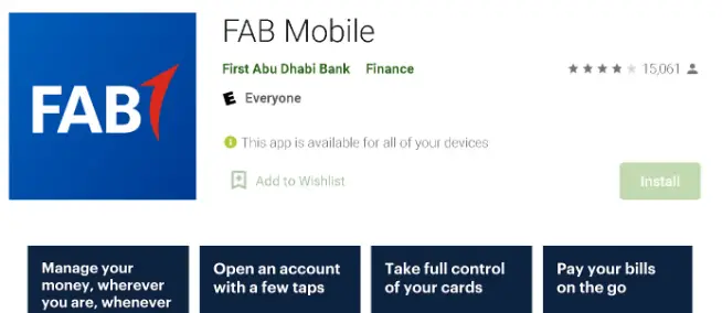 Check your FAB Bank balance through the FAB mobile app - FAB mobile